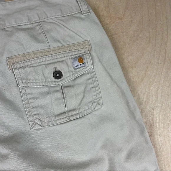 Carhartt Women's Khaki Y2K Multi-Pocket Cargo Pants Size 4 - Picture 5 of 6